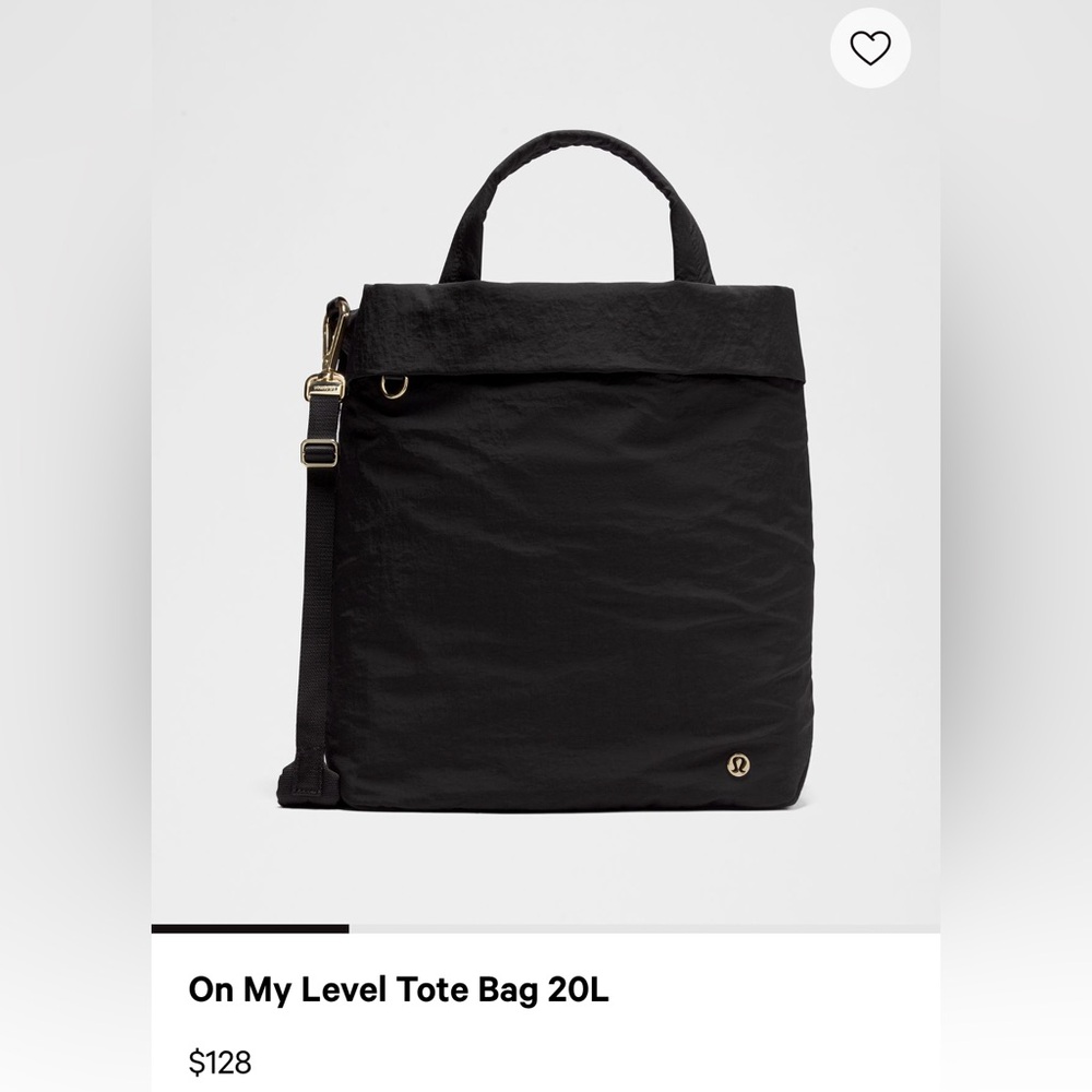 Black Lululemon bag hardly used
